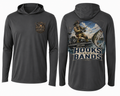 Hooks and Bands cooling long sleeve hooded tee - Bass Shirt + Logo