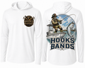 Hooks and Bands Long Sleeve hooded Tee - Tarpon + Logo